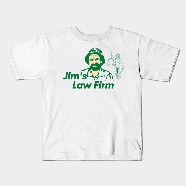 Jim's Law Firm Kids T-Shirt by Simontology